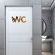 Дзеркальний декор акриловий самоклеючий WC золото, 3шт (D) SW-00002525 SW-00002525 фото 5