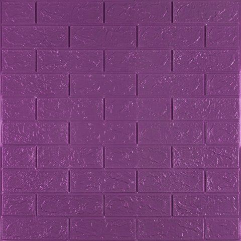 3D панель самоклеюча 700х770х3мм цегла Фіолетова (016-3) SW-000003248 SW-00003248 фото