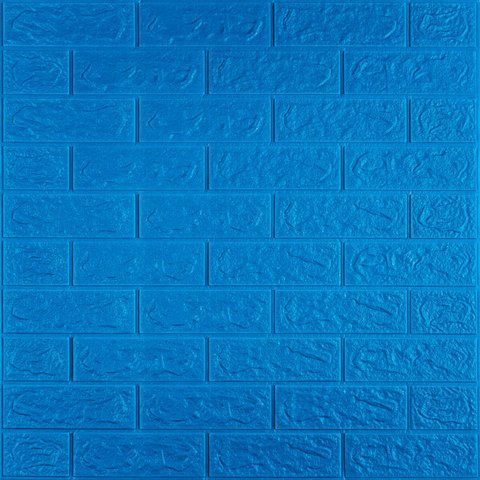 3D панель самоклеюча 700х770х5мм цегла Синій (003-5) SW-00000154 SW-00000154 фото