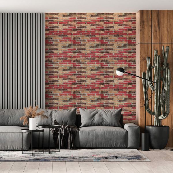 Самоклеюча декоративна 3D панель 700х770х3мм Катиринославська цегла (047-3) SW-00000695 SW-00000695 фото