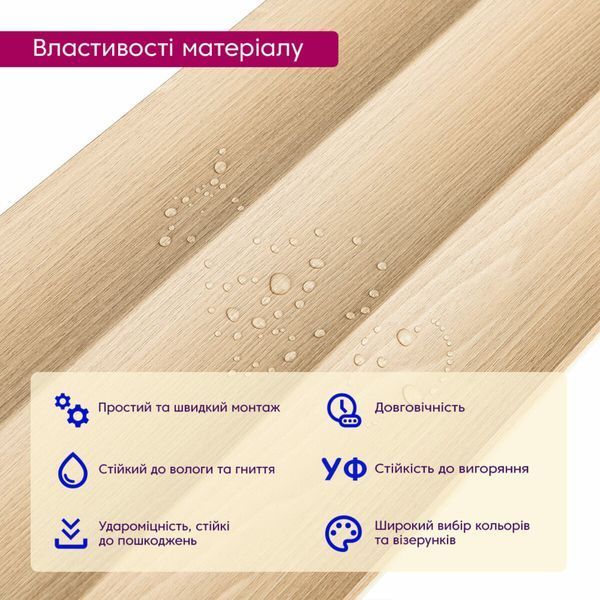 Рейка декоративна WPC стінова 205х14х2900мм SW-00003016 SW-00003016 фото